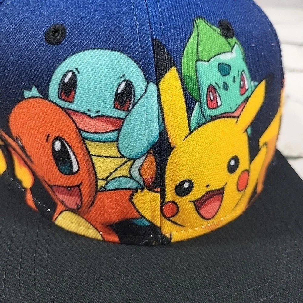 Pokemon Pikachu Charmander Squirtle Youth Snapback Hat Adjustable Ball‎ Cap